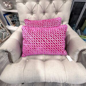 Fuchsia Pink Lumbar Accent Pillows
